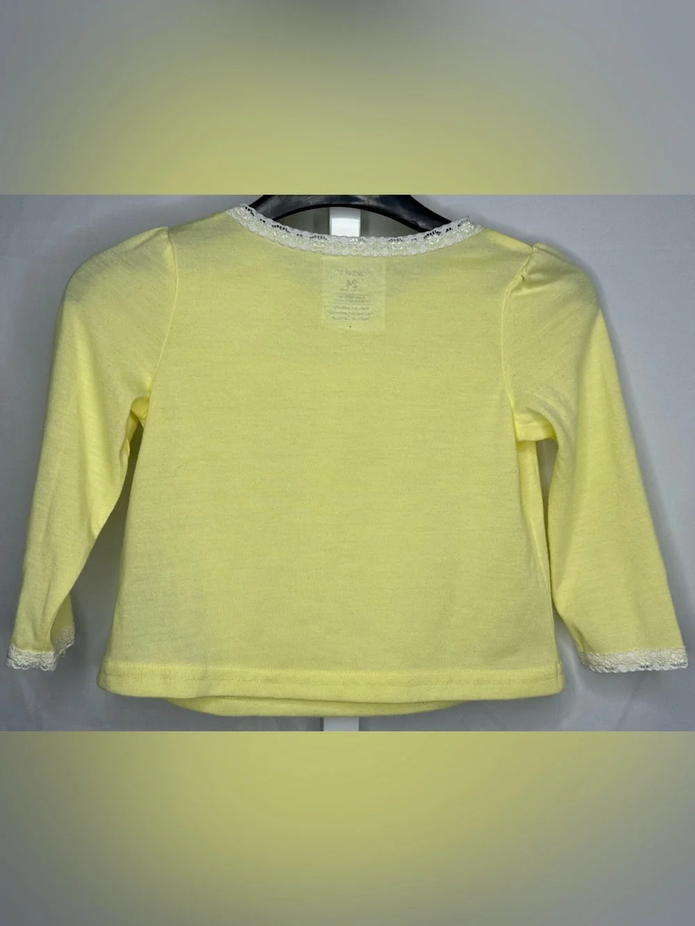 Carter's Pale Yellow Long Sleeve Top with Pony Patch